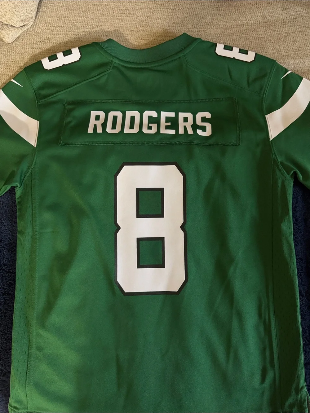 Nike Aaron Rodgers New York Jets Jersey Green with White Accents